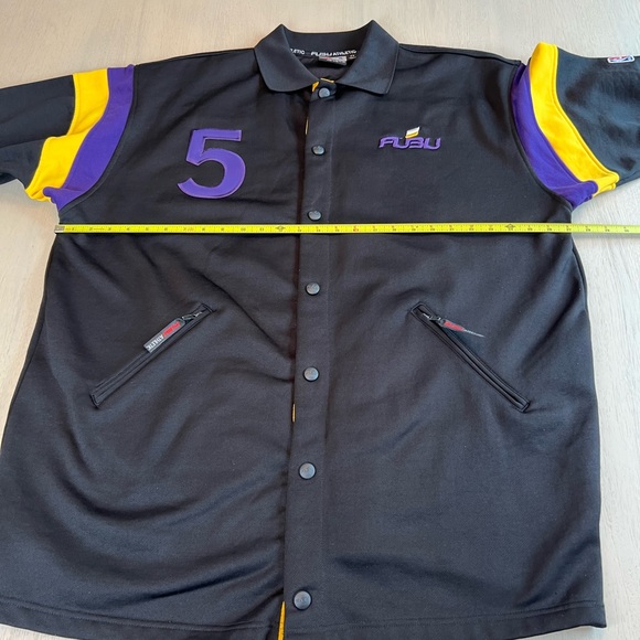Vintage FUBU Athletic NBA Button Up Jersey 05 Lakers Black Gold Purple Size XL - Picture 10 of 13